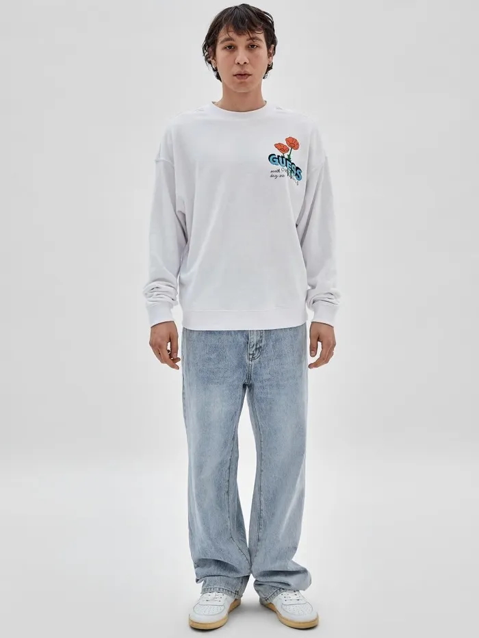 Men TShirts and Tanks GUESS GUESS Originals Eco Earth Day Floral Tee Pure White Men TShirts and Tanks GUESS GUESS Originals Eco Earth Day Floral Tee Pure White