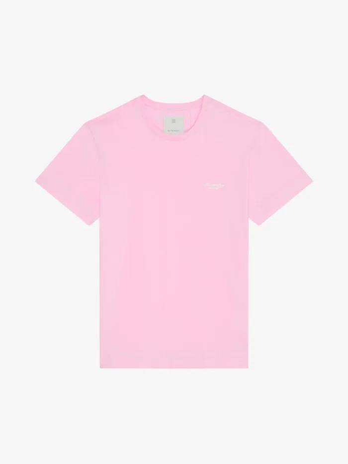 Men TShirts Givenchy GIVENCHY 1952 Slim Fit Tshirt In Cotton Baby Pink