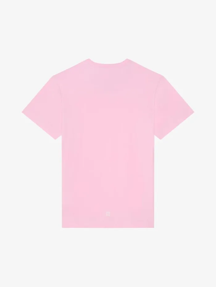 Men TShirts Givenchy GIVENCHY 1952 Slim Fit Tshirt In Cotton Baby Pink
