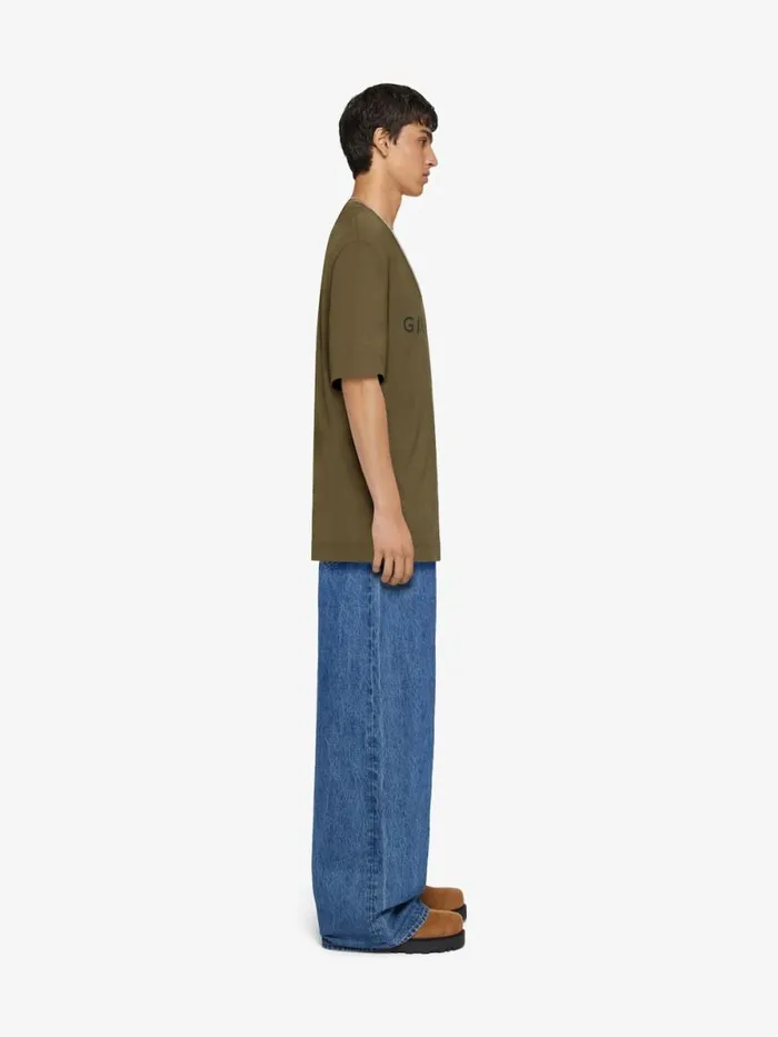 Men TShirts Givenchy GIVENCHY Archetype Oversized Tshirt In Cotton Khaki