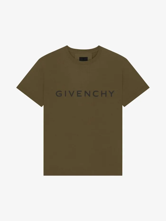 Men TShirts Givenchy GIVENCHY Archetype Oversized Tshirt In Cotton Khaki