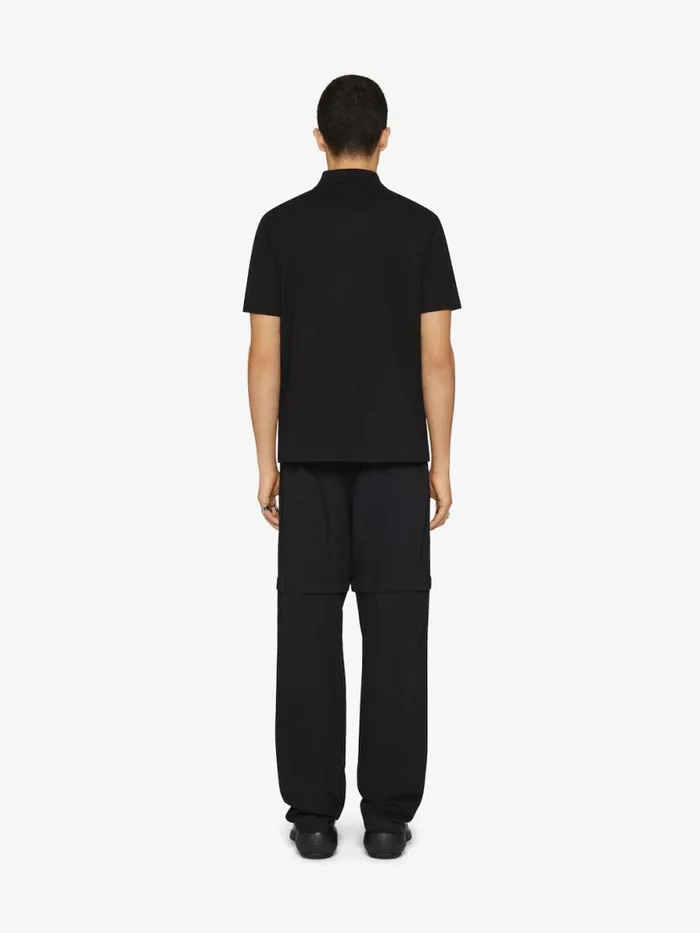 Men TShirts Givenchy GIVENCHY Archetype Zipped Polo Shirt In Cotton Black