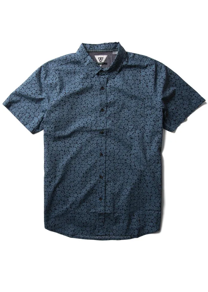 Men Vissla Cut Up Ss Eco Ss Shirt Deep Water Shirts and Flannels