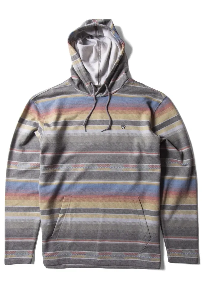 Men Vissla Mulege Po Hoodie Khaki Fleece and Hoodies