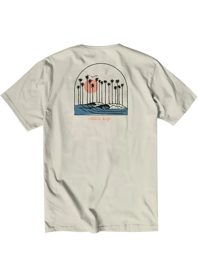 Men Vissla Out Front Organic Pkt Tee Bone Premium Tees