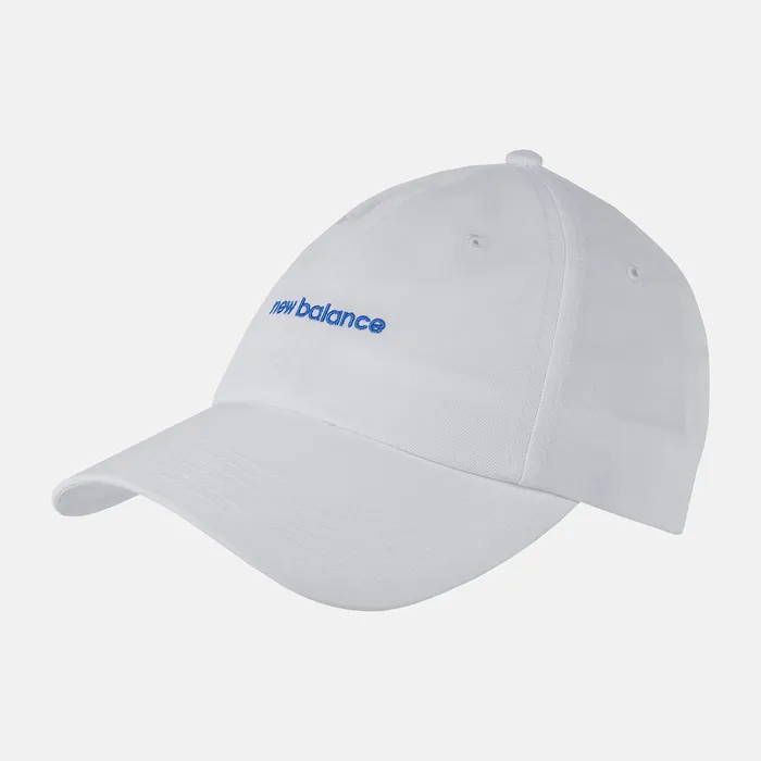 MenWomen 6 Panel Linear Logo Hat WHITE Hats New Balance
