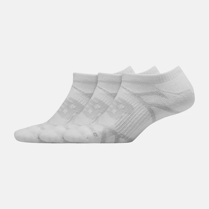 MenWomen Performance No Show Socks 3 Pack WHITE Socks New Balance