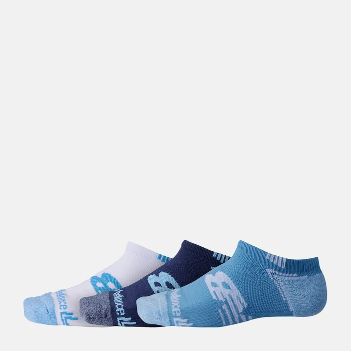 MenWomen Socks New Balance No Show Run Sock 3 Pack BLUE