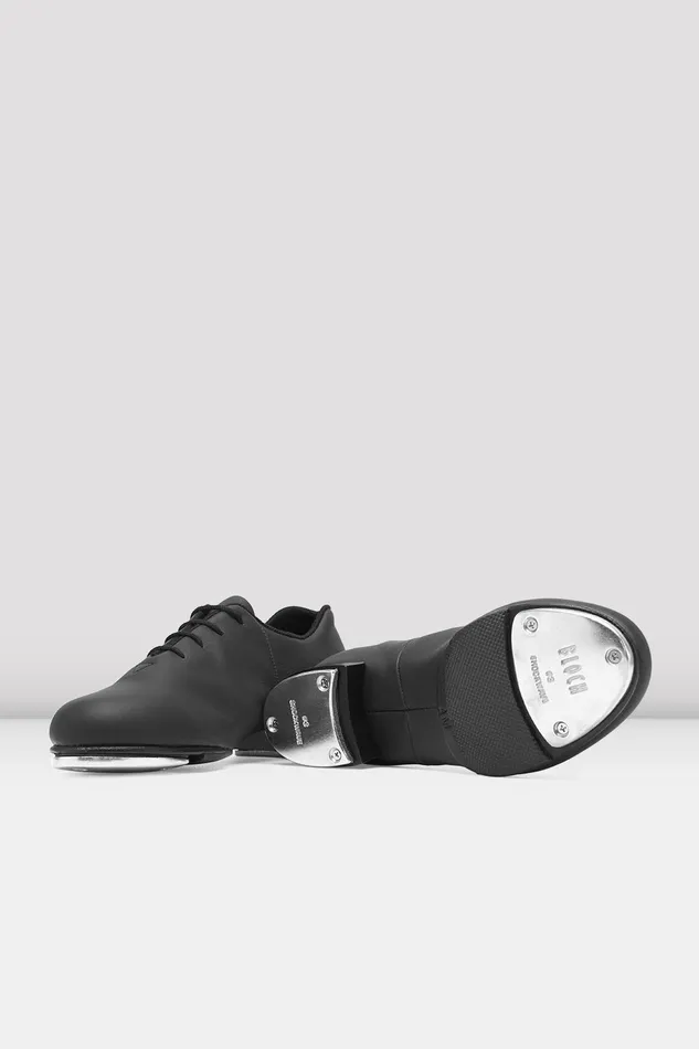 Mens Bloch Adult Mens TapFlex Leather Tap Shoes Black Leather