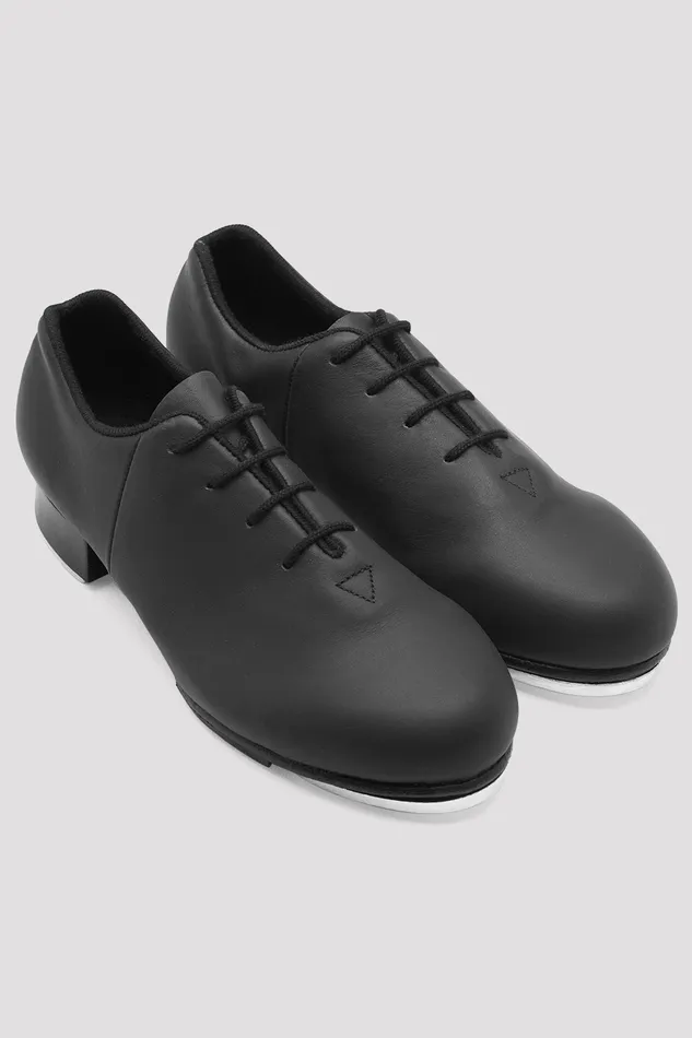 Mens Bloch Adult Mens TapFlex Leather Tap Shoes Black Leather