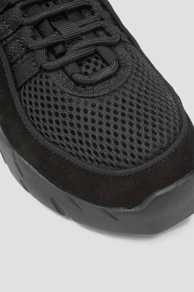 Mens Mens Boost Mesh Split Sole Dance Sneakers Black Mesh Suede Bloch Adult