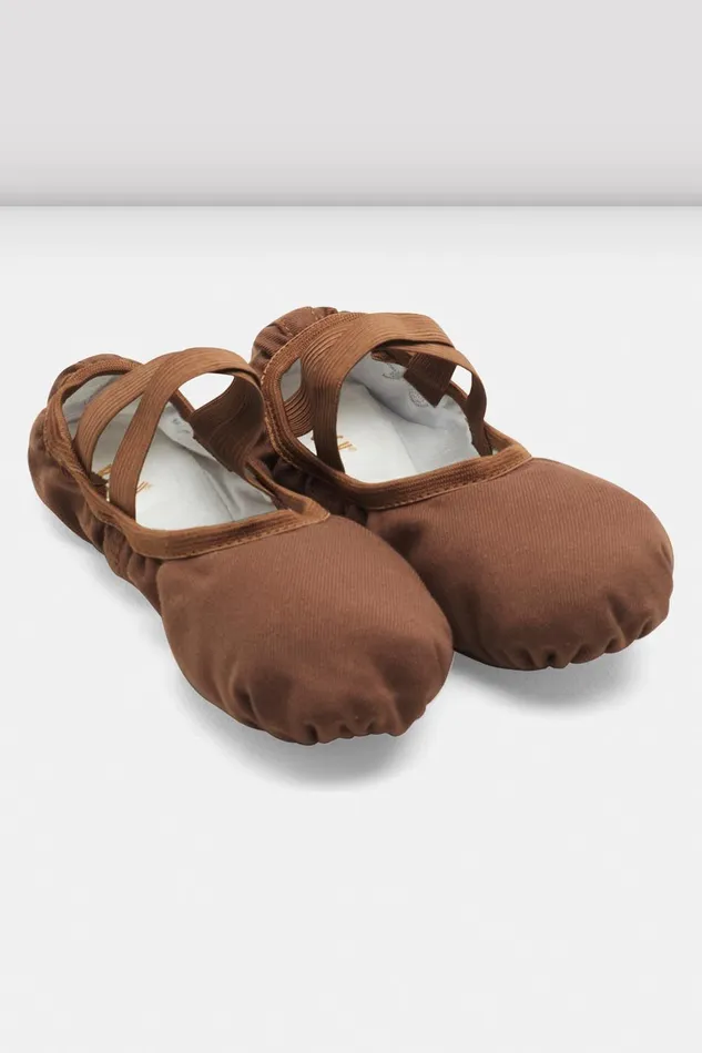 Mens Performa Stretch Canvas Ballet Shoes Cocoa Canvas Adult Mens Bloch