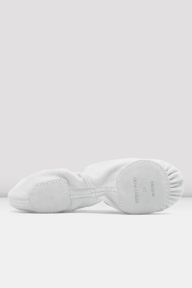 Mens Synchrony Stretch Canvas Ballet Shoes White Canvas Mens Bloch Adult