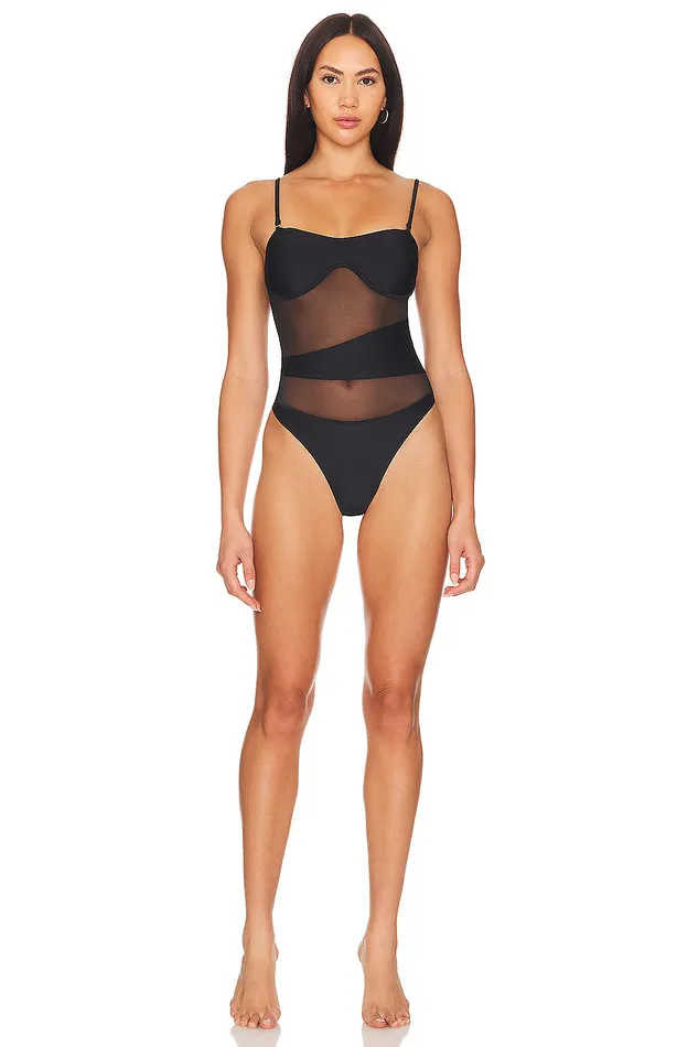 Midnight Ride One Piece Black Women Lovers and Friends Swimsuits and CoverUps Midnight Ride One Piece Black Women Lovers and Friends Swimsuits and CoverUps