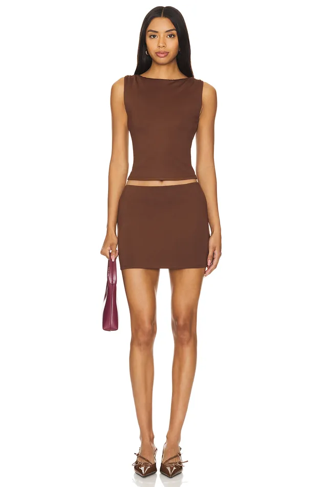 Morgan Mini Skirt Brown Women Lovers and Friends Skirts Morgan Mini Skirt Brown Women Lovers and Friends Skirts