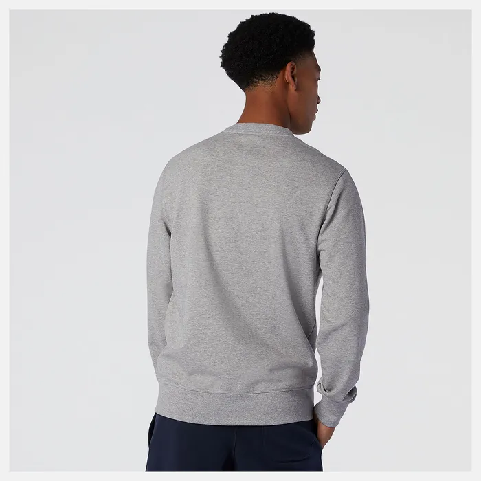 NB Essentials Stacked Logo Crew ATHLETIC GREY Hoodies and Sweatshirts New Balance Men NB Essentials Stacked Logo Crew ATHLETIC GREY Hoodies and Sweatshirts New Balance Men