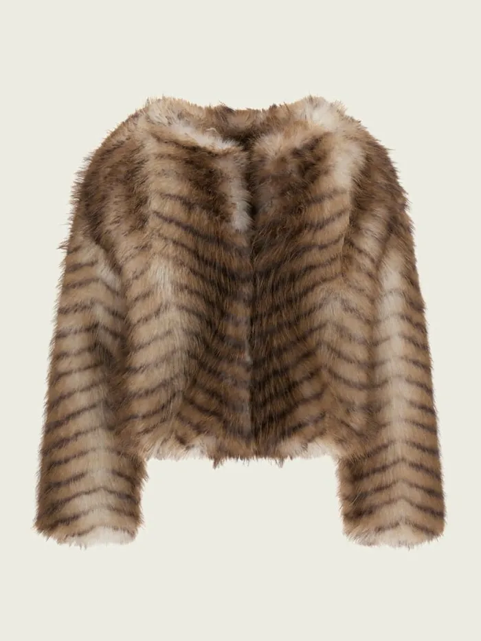 Nerissa FauxFur Jacket Nerissa Fancy Multi Women Jackets and Coats GUESS Nerissa FauxFur Jacket Nerissa Fancy Multi Women Jackets and Coats GUESS