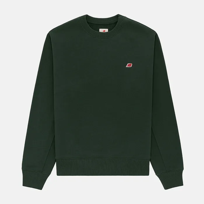 New Balance Hoodies and Sweatshirts Men MADE in USA Core Crewneck Sweatshirt MIDNIGHT GREEN