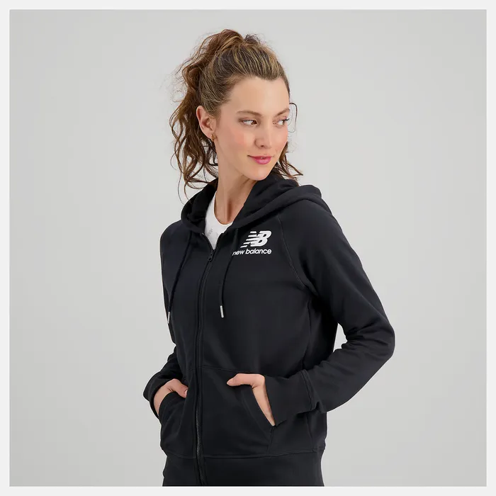 New Balance NB Essentials Full Zip Hoodie BLACK Women Hoodies and Sweatshirts New Balance NB Essentials Full Zip Hoodie BLACK Women Hoodies and Sweatshirts