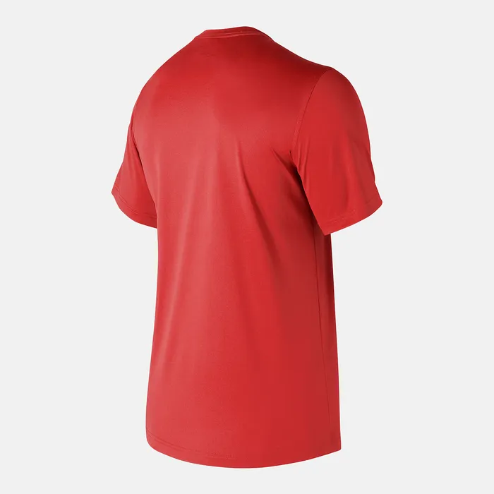 New Balance Shirts Men Short Sleeve Tech Tee TEAM RED New Balance Shirts Men Short Sleeve Tech Tee TEAM RED