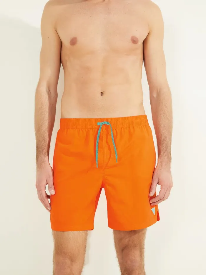 Nylon Swim Trunks Inspire Orange Swim GUESS Men