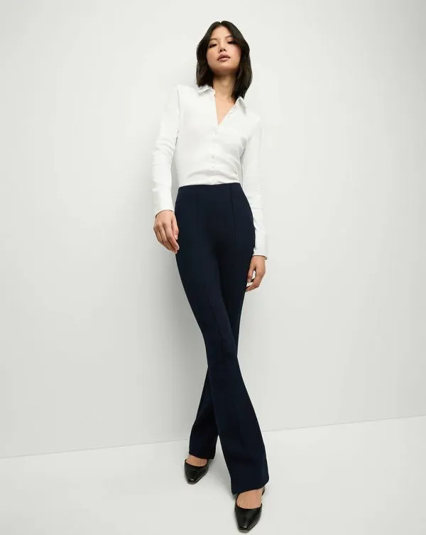 Orion Flare Pant Navy Women Veronica Beard Pants