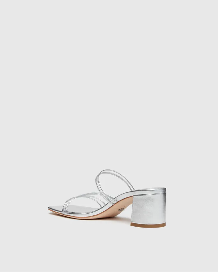 PAIGE Esme Sandal 8211 Silver Leather Women Sandals PAIGE Esme Sandal 8211 Silver Leather Women Sandals