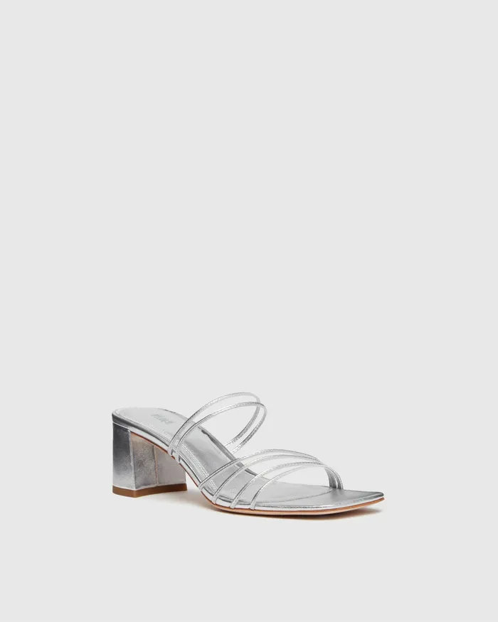 PAIGE Esme Sandal 8211 Silver Leather Women Sandals PAIGE Esme Sandal 8211 Silver Leather Women Sandals