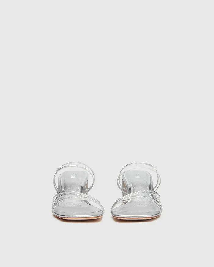 PAIGE Esme Sandal 8211 Silver Leather Women Sandals PAIGE Esme Sandal 8211 Silver Leather Women Sandals