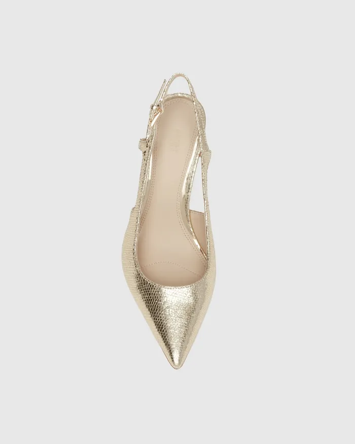 PAIGE Heels and Wedges Women Samara Pump 8211 Light Gold Leather PAIGE Heels and Wedges Women Samara Pump 8211 Light Gold Leather