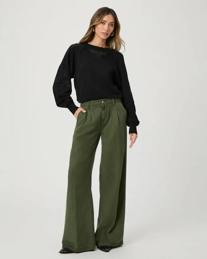 PAIGE Pants Women Aurora Wide Leg Pant 8211 Vintage Forester Green