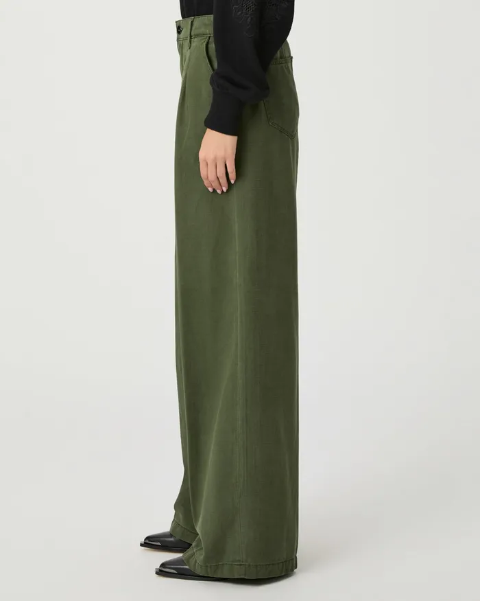 PAIGE Pants Women Aurora Wide Leg Pant 8211 Vintage Forester Green PAIGE Pants Women Aurora Wide Leg Pant 8211 Vintage Forester Green