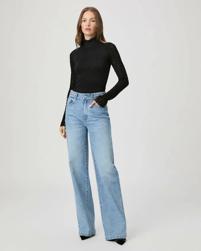 PAIGE Sasha Wide Leg Jean 8211 Sonali Embellished Women Wide Leg