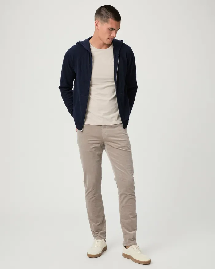 PAIGE Sweaters and Sweatshirts Men Swanson Full Zip Sweater 8211 Deep Anchor Cashmere