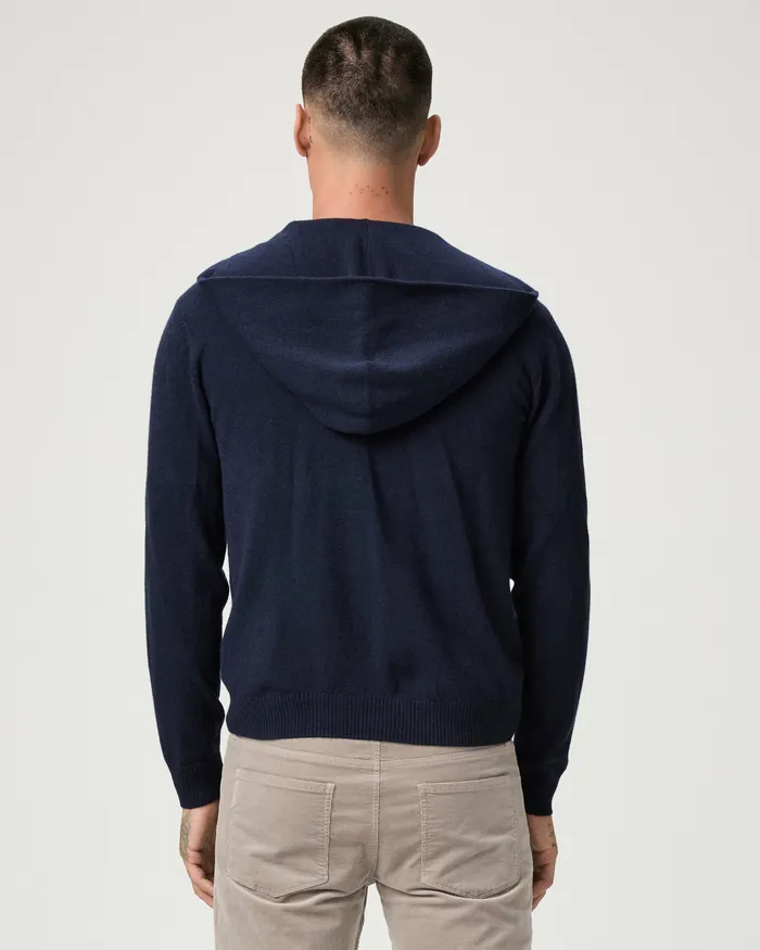PAIGE Sweaters and Sweatshirts Men Swanson Full Zip Sweater 8211 Deep Anchor Cashmere