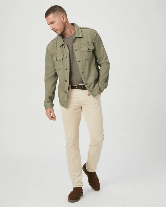Pants and Joggers Men Lennox Slim Pant 8211 Ivory Cream Corduroy PAIGE