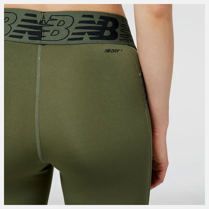 Pants and Leggings New Balance Women Relentless Crossover High Rise 78 Tight DEEP OLIVE GREEN