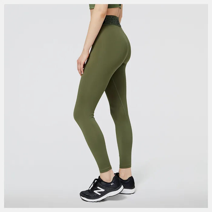 Pants and Leggings New Balance Women Relentless Crossover High Rise 78 Tight DEEP OLIVE GREEN