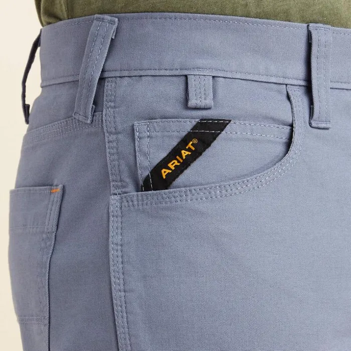 Pants and Shorts Men Ariat Rebar DuraStretch Made Tough Short Flint Stone