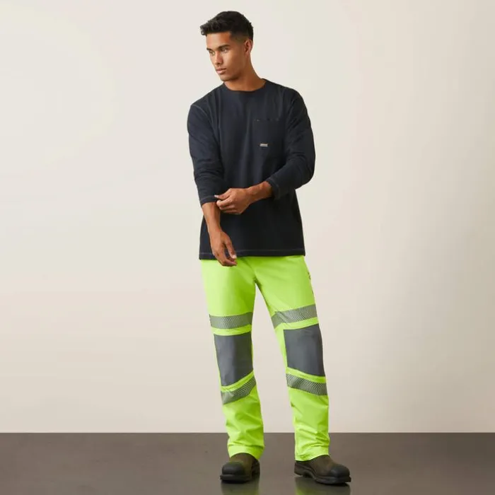 Pants and Shorts Men Ariat Rebar DuraStretch PullOn Straight Pant Hi Vis Yellow