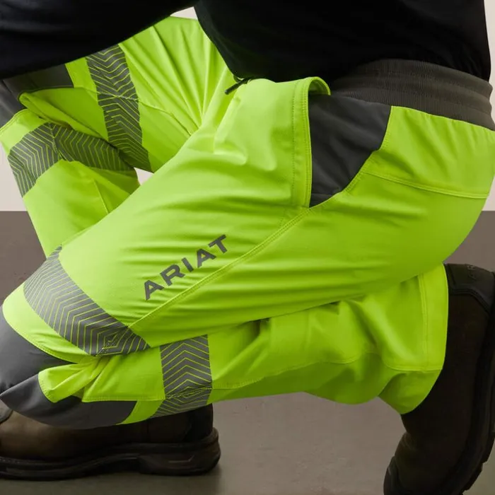 Pants and Shorts Men Ariat Rebar DuraStretch PullOn Straight Pant Hi Vis Yellow