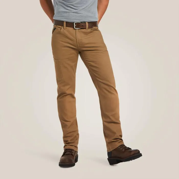 Pants and Shorts Men Ariat Rebar M7 DuraStretch Made Tough Straight Pant Field Khaki