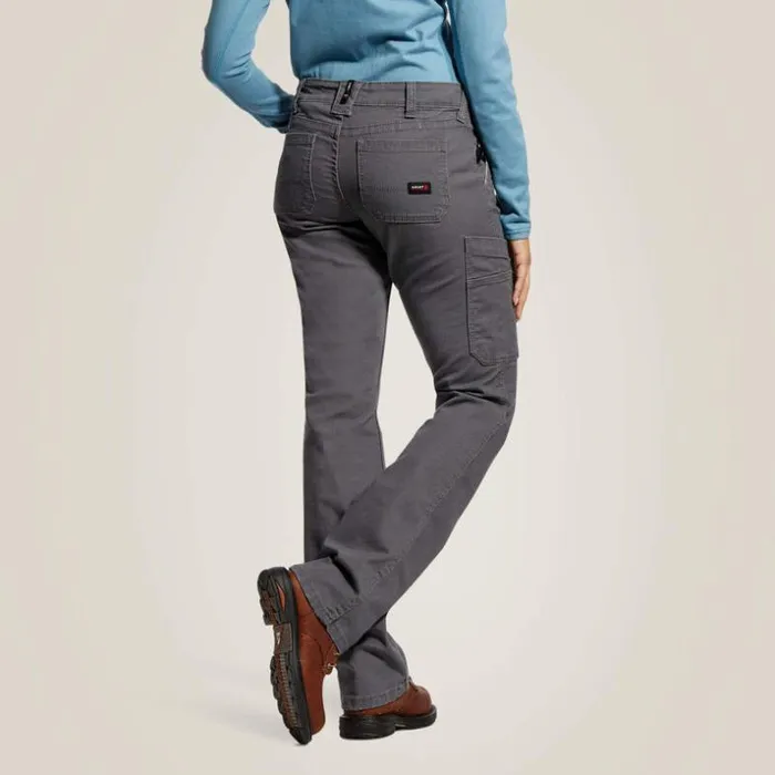 Pants and Shorts Women Ariat FR Stretch DuraLight Canvas Stackable Straight Leg Pant Iron Grey Pants and Shorts Women Ariat FR Stretch DuraLight Canvas Stackable Straight Leg Pant Iron Grey