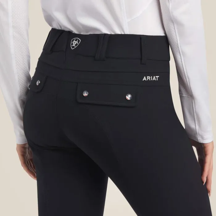 Pants and Shorts Women Ariat Tri Factor Grip Knee Patch Breech Black Pants and Shorts Women Ariat Tri Factor Grip Knee Patch Breech Black