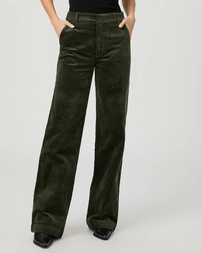Pants Danielle Trouser 8211 Dark Fern Green Corduroy PAIGE Women Pants Danielle Trouser 8211 Dark Fern Green Corduroy PAIGE Women