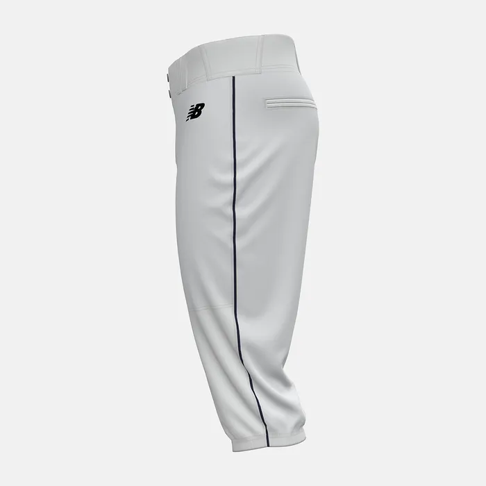 Pants New Balance Men Adversary 2 Baseball Piped Knicker Athletic WHITE with NAVY