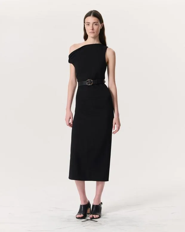 Pants rag and bone Women Irina Ponte Asymmetric Maxi Dress Black