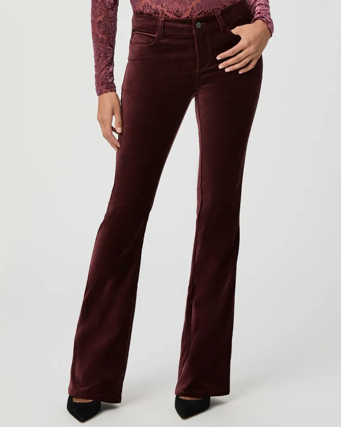 Pants Women Laurel Canyon Bootcut Pant 8211 Dark Oxblood Velvet PAIGE Pants Women Laurel Canyon Bootcut Pant 8211 Dark Oxblood Velvet PAIGE