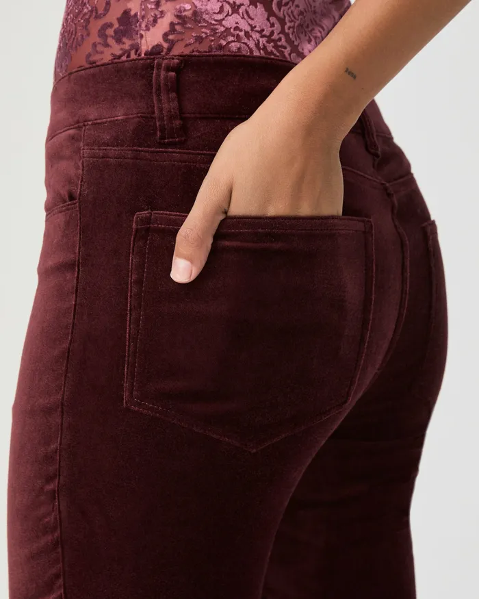 Pants Women Laurel Canyon Bootcut Pant 8211 Dark Oxblood Velvet PAIGE Pants Women Laurel Canyon Bootcut Pant 8211 Dark Oxblood Velvet PAIGE