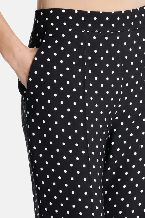 Pants Women Luisa Spagnoli Ancia Ancia BlackCream Pants Women Luisa Spagnoli Ancia Ancia BlackCream